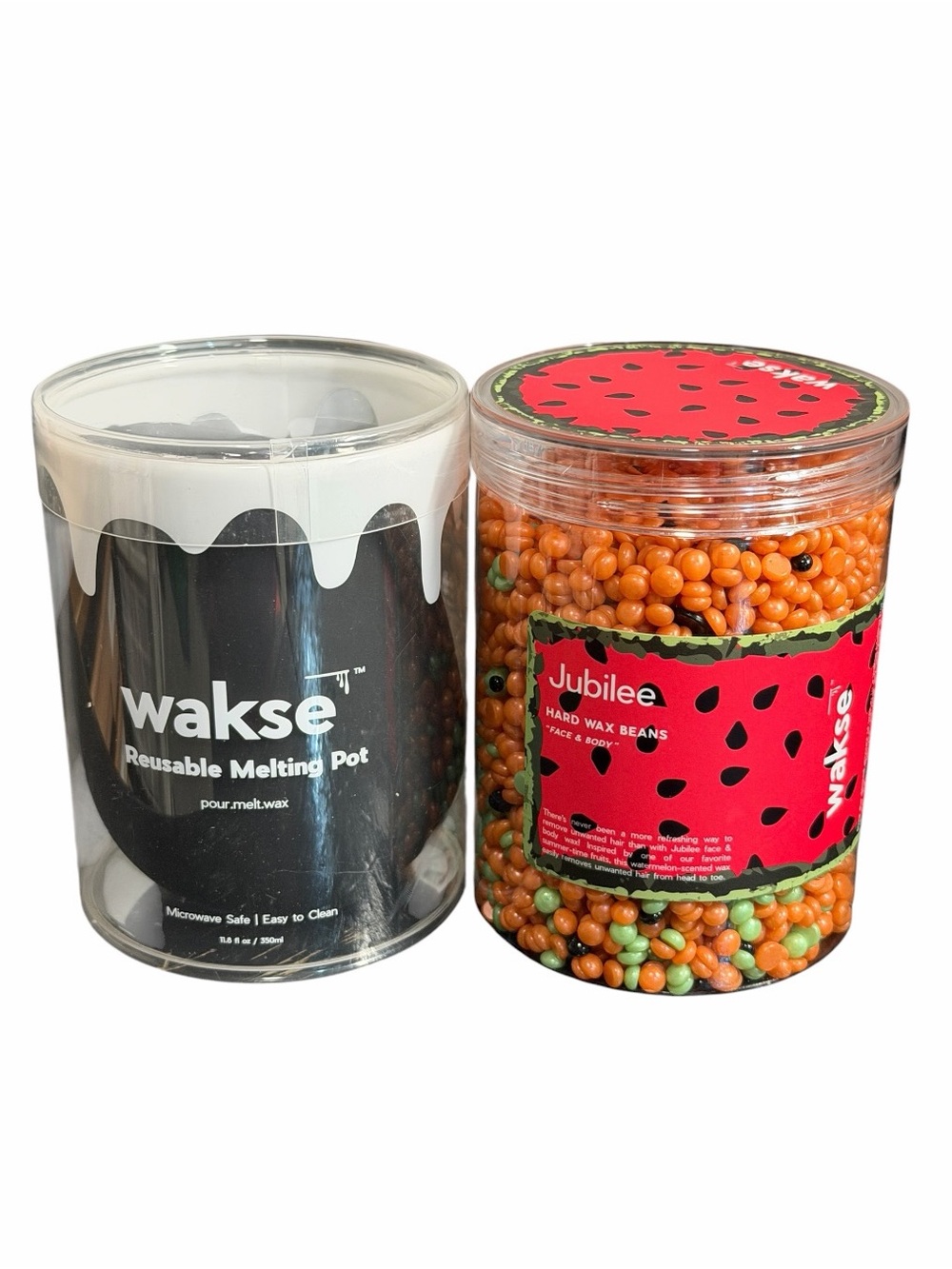 Wakse Jubilee Watermelon Hard Wax Beans & Melting Pot